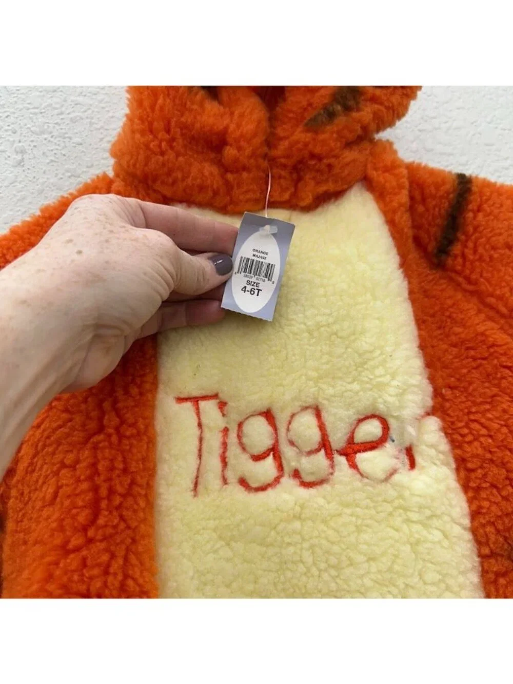 Disney Store Winnie Pooh Tigger Plush Hooded One Piece Kid Costume Size 4-6T NEW - Picture 2 of 5